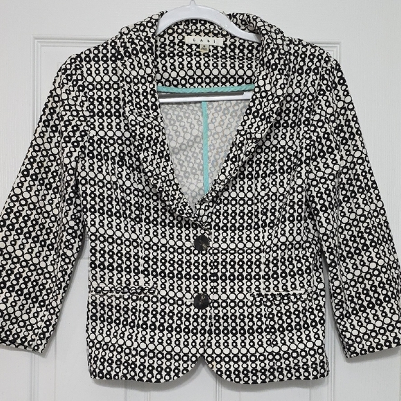 CAbi Jackets & Blazers - CAbi Black and White Patterned Blazer